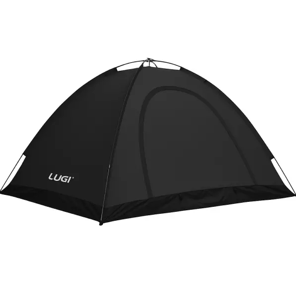 Палатка туристическая двухместная 200х150х120 см Черный (LU-025B)