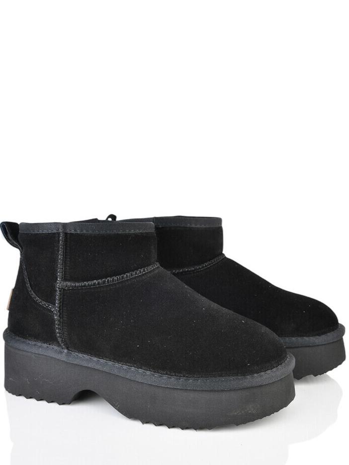 Замшевые угги на овчине ITTS AN821-1 р. 41 Черный