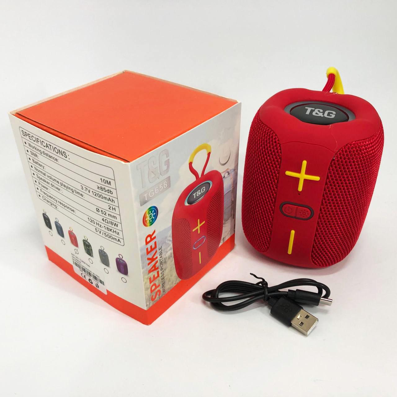 Колонка портативна з RGB підсвічуванням TG658 8W Червоний - фото 12