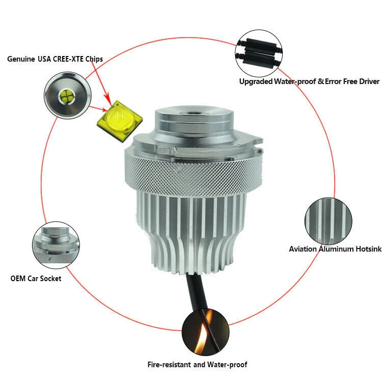 Підсвітка фар для BMW E60 2007-10 2х40 Вт Білий (00262) - фото 5 Підсвітка фар для BMW E60 2007-10 2х40 Вт Білий (00262) - фото 5