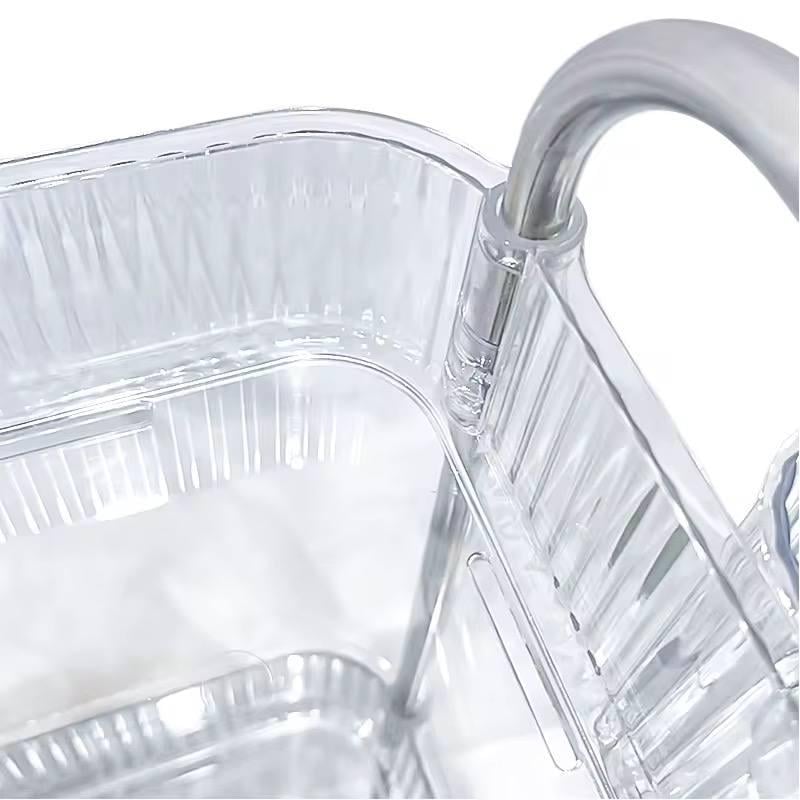 Тележка на колесиках пластмассовая 4 яруса Прозрачный - фото 3 Тележка на колесиках пластмассовая 4 яруса Прозрачный - фото 3