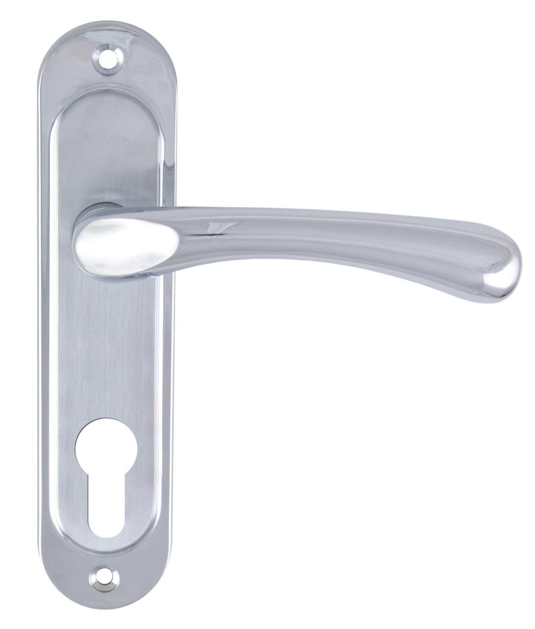 Дверная ручка под цилиндр Siba PALERMO на планке 62 мм Хром (Z14 3K 07 07)