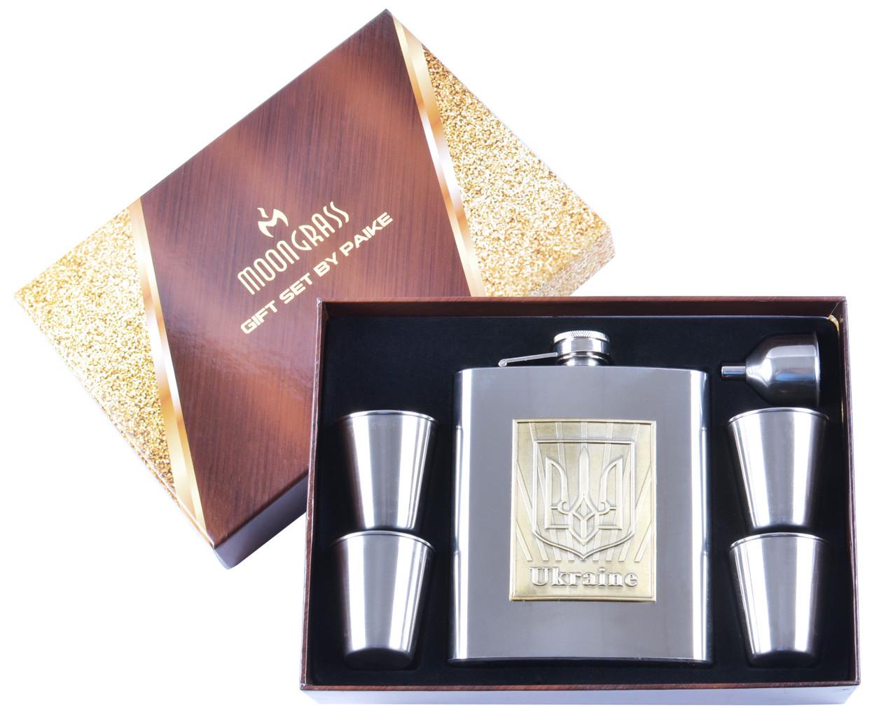 Набор фляга и 4 стопки UA Country 530 мл нержавеющая сталь