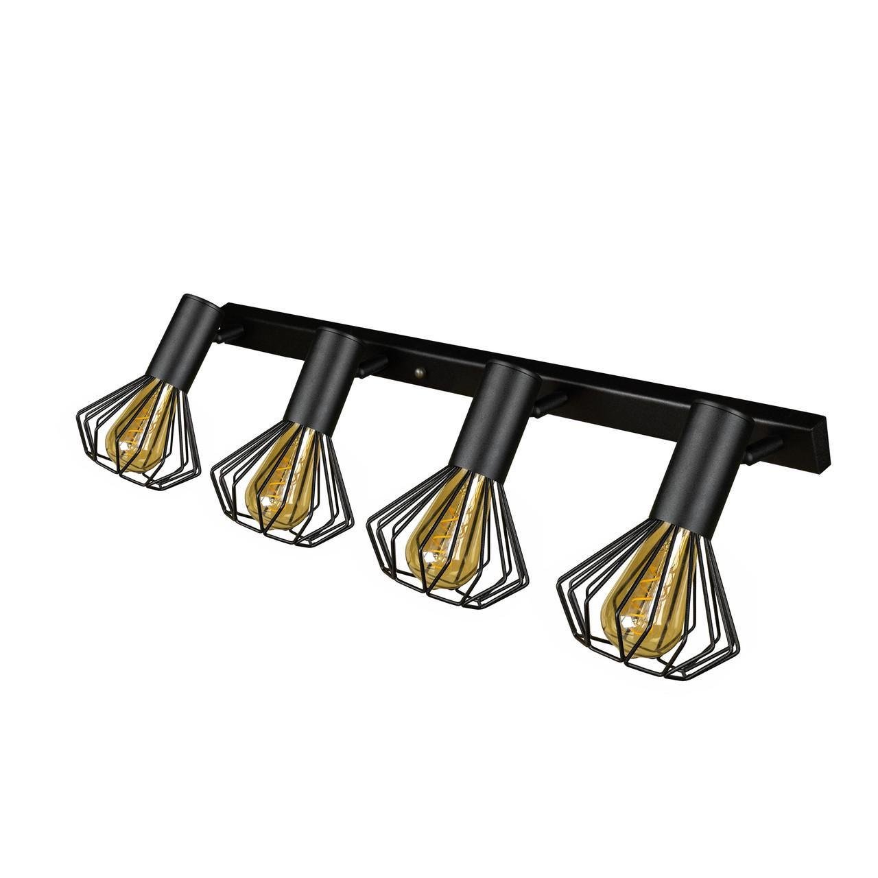 Спот MSK ELECTRIC Diadem под четыре лампы Е27 Черный (NL 22151-4)