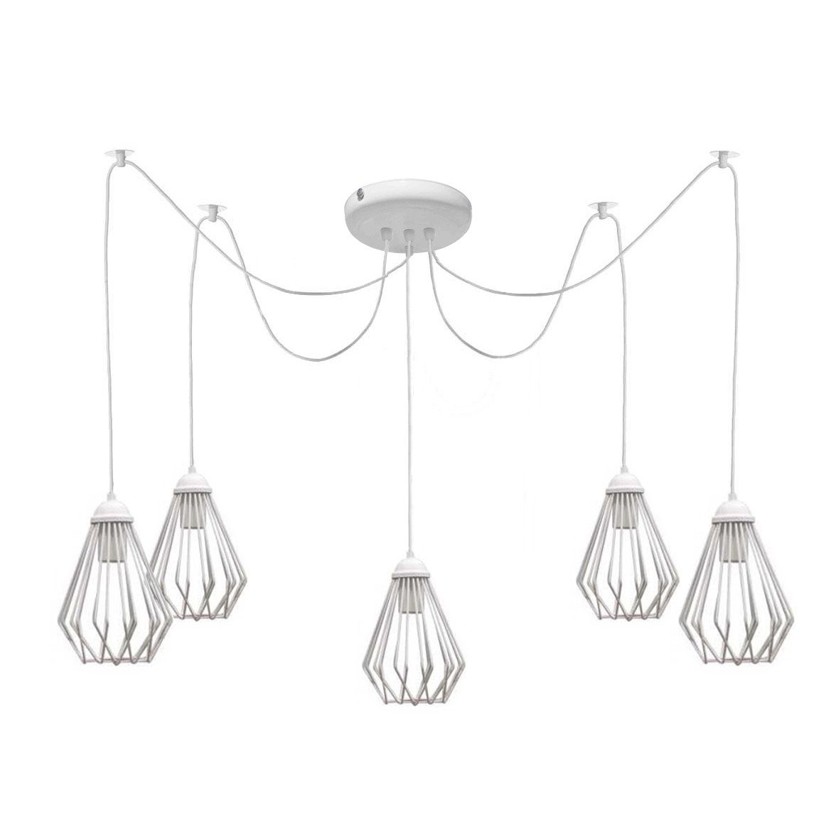 Люстра-паук MSK ELECTRIC Silvia на пять плафонов (NL 05371-5 W)