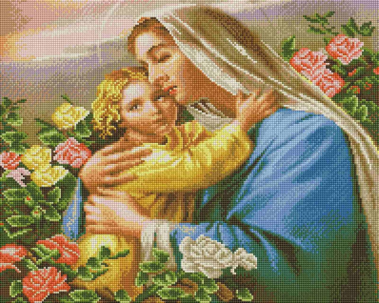 Алмазная мозаика ColorArt Икона Ласкавая мать 40х50 см (SP086)