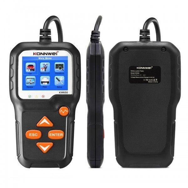 Тестер АКБ и генератора KONNWEI KW650 (2215790176) - фото 4 Тестер АКБ и генератора KONNWEI KW650 (2215790176) - фото 4
