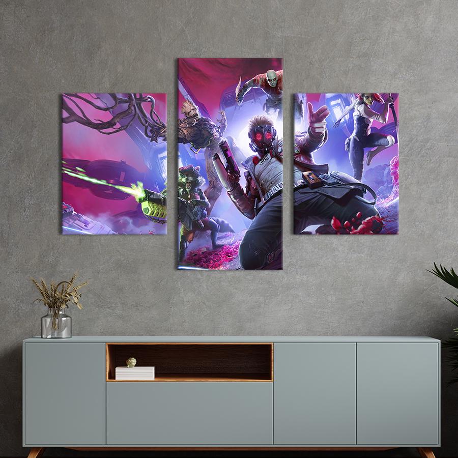 Картина для интерьера Команда супергероев Стражи Галактики 66x40 см (726-32)