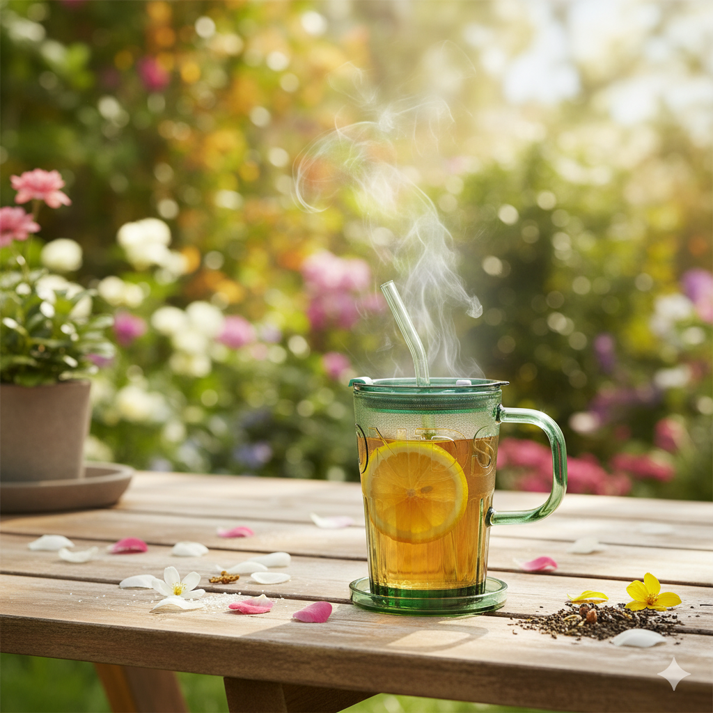 Стакан эко из термостойкого стекла с многоразовой трубочкой 400 мл Зеленый (2693105093) - фото 4 Стакан эко из термостойкого стекла с многоразовой трубочкой 400 мл Зеленый (2693105093) - фото 4