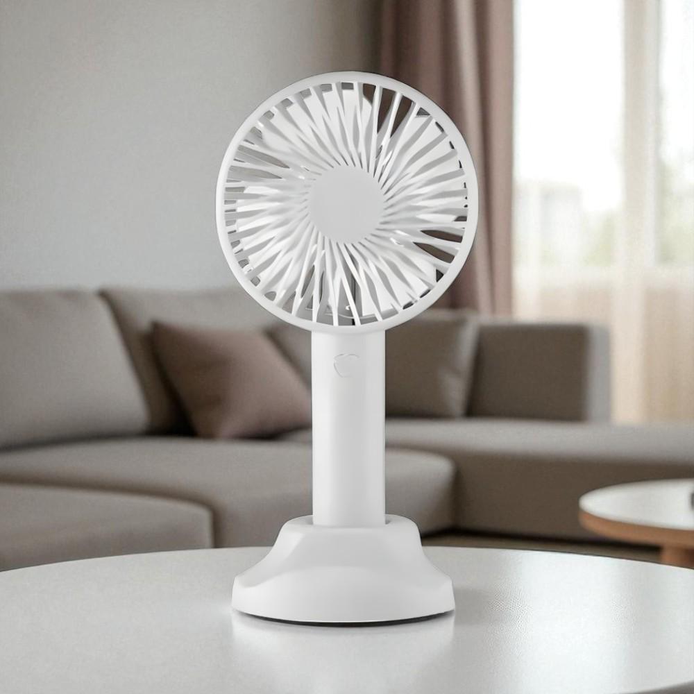 Вентилятор-міні ручний на акумуляторі X-9 800 мАг USB 3 швидкості знімна підставка Білий (38-біл-6372) - фото 3 Вентилятор-міні ручний на акумуляторі X-9 800 мАг USB 3 швидкості знімна підставка Білий (38-біл-6372) - фото 3