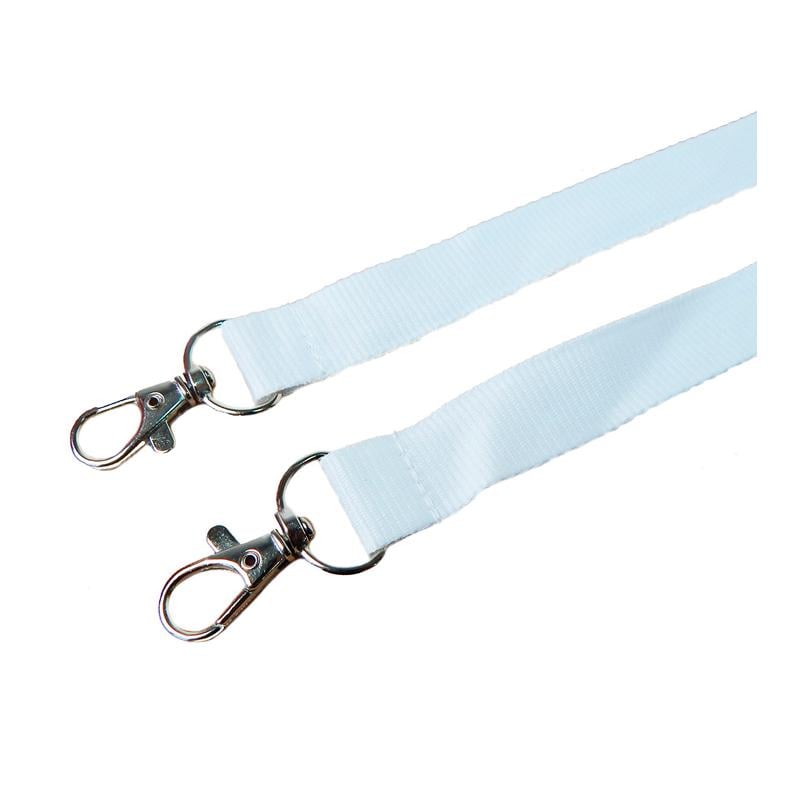 Шнурок для бейджа Ardix с двумя карабинами 96 см 10 шт. Белый (07-013-WH)