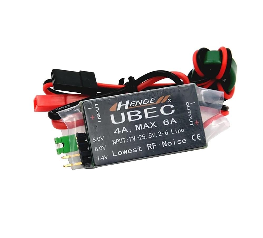 Регулятор питания HENGE UBEC 4A 2-6S понижающий 7-25,5V TO 5V 6V Lowest RF Noise (00-00025956)