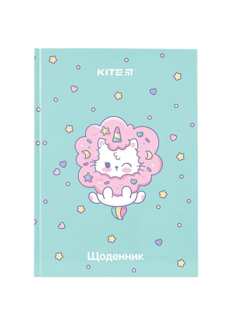 Дневник школьный KITE Rainbow Catcorn твердая обложка (K24-262-6)