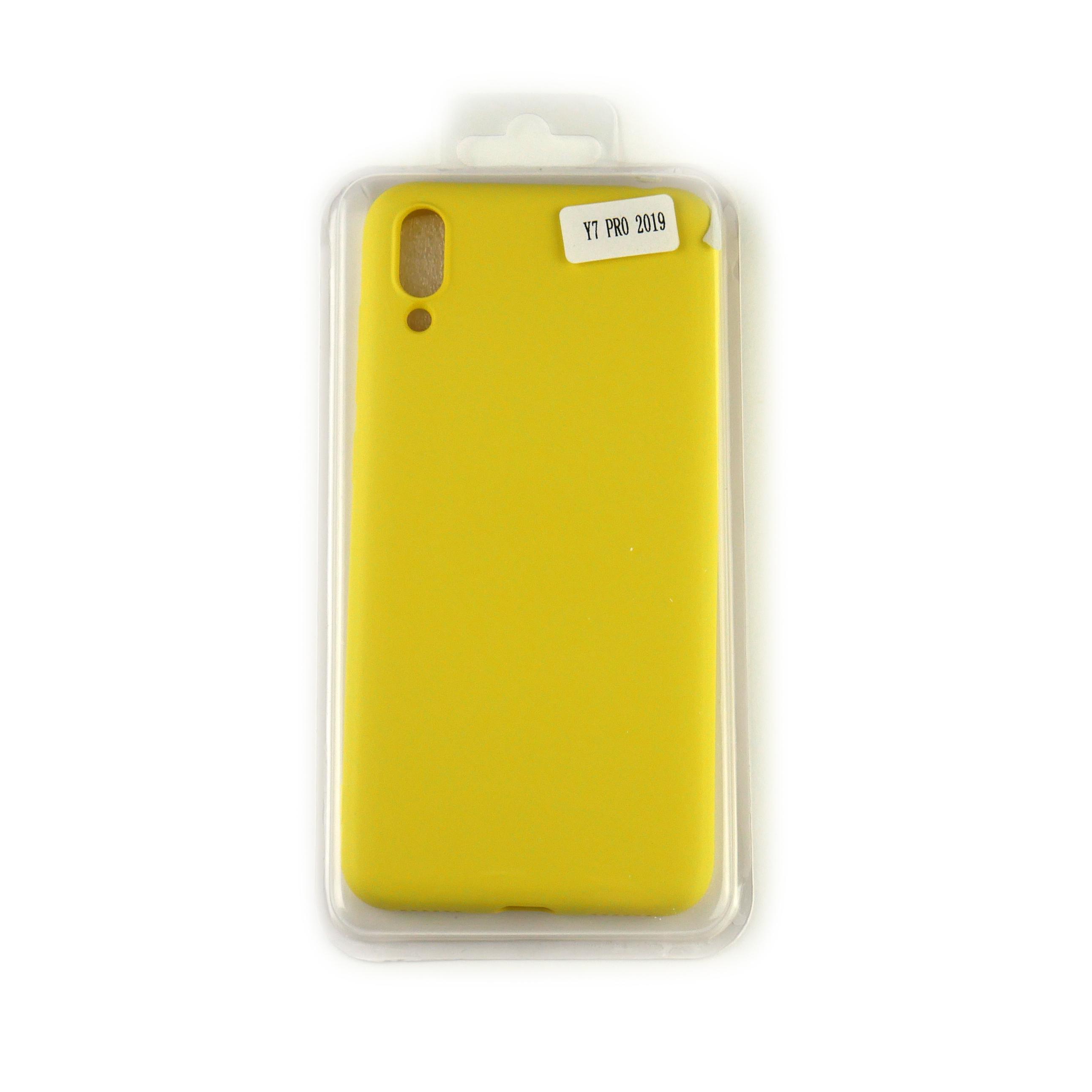 Чехол Silicone Case Full Cover Huawei Y7 Pro Желтый