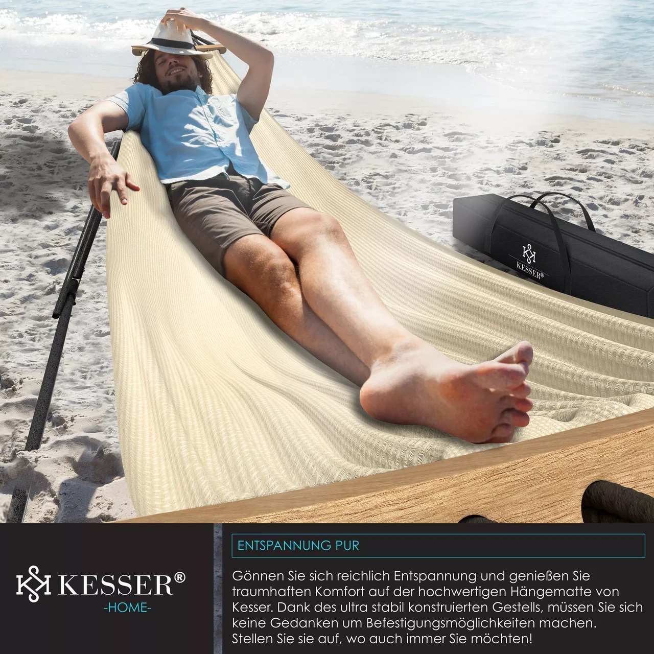 Гамаки KESSER підвісний для саду та дачі 200 кг 360x120x115 см (4260729115584) - фото 7 Гамаки KESSER підвісний для саду та дачі 200 кг 360x120x115 см (4260729115584) - фото 7
