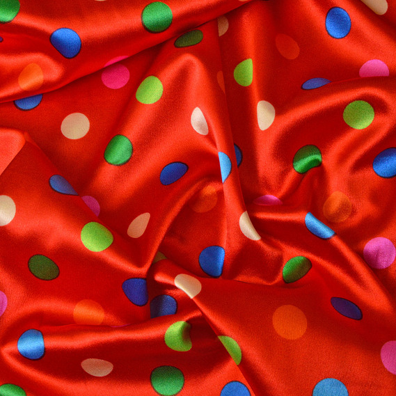 Ткань Ideia Горохи атлас 1,45 м Colorful (2200004109169)