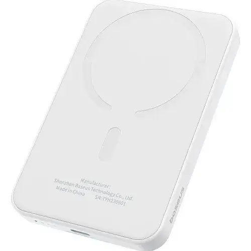 Батарея портативная BASEUS Magnetic Mini Wireless Fast Charge P10022107223-00 5000 mAh 20W White - фото 5