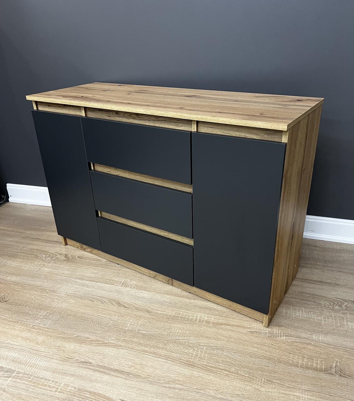 Комод Kvatro 3/2 1100х750х400 мм Дуб аппалачі/Антрацитовий - фото 10 Комод Kvatro 3/2 1100х750х400 мм Дуб аппалачі/Антрацитовий - фото 10