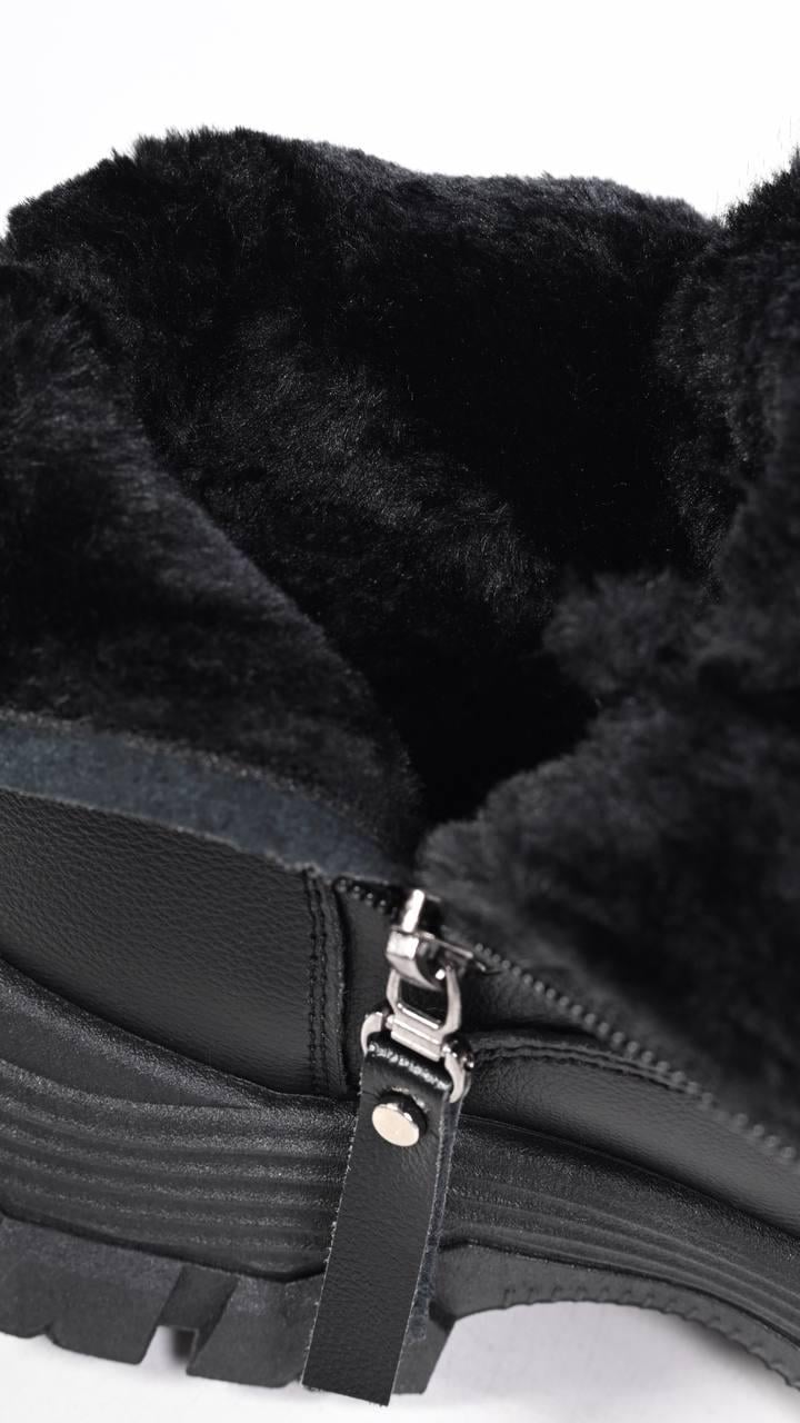 Черевики жіночі Loretta N036 на хутрі р. 36 Чорний (29910237) - фото 3
