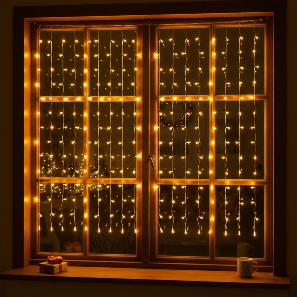 Гірлянда-штора новорічна Роса хвойна лапа мережева 3х2 м 400LED Жовтий (D400LED2MY) - фото 3 Гірлянда-штора новорічна Роса хвойна лапа мережева 3х2 м 400LED Жовтий (D400LED2MY) - фото 3