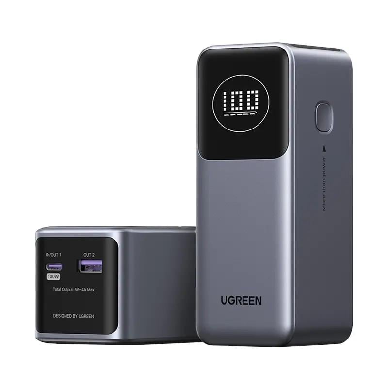 Повербанк Ugreen PB724 Nexode 12000 mAh 100W Gray (35526) - фото 2 Повербанк Ugreen PB724 Nexode 12000 mAh 100W Gray (35526) - фото 2
