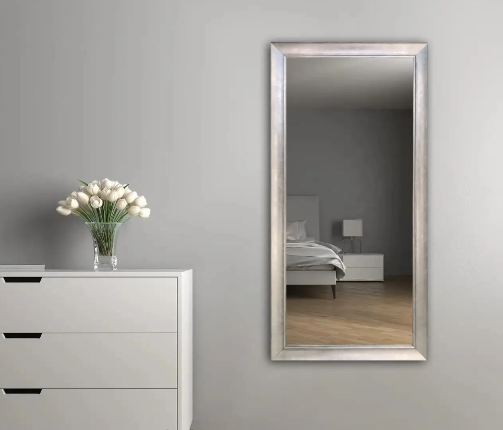 Зеркало в раме 1450х680 мм Серебряный (С0112)