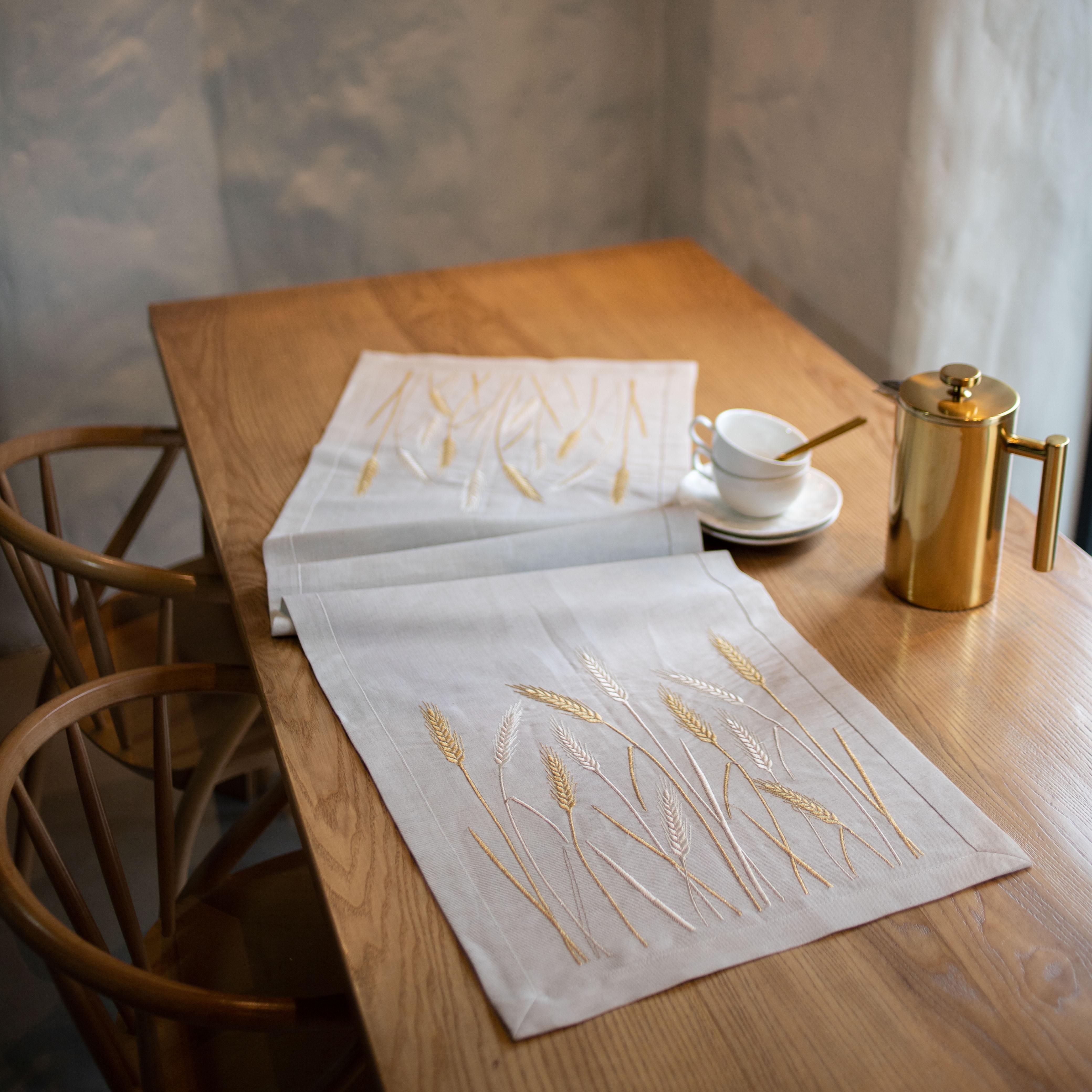 Доріжка вишита Пшеничне поле 1,40x0,40 м (01-23/00) - фото 1 Доріжка вишита Пшеничне поле 1,40x0,40 м (01-23/00) - фото 1