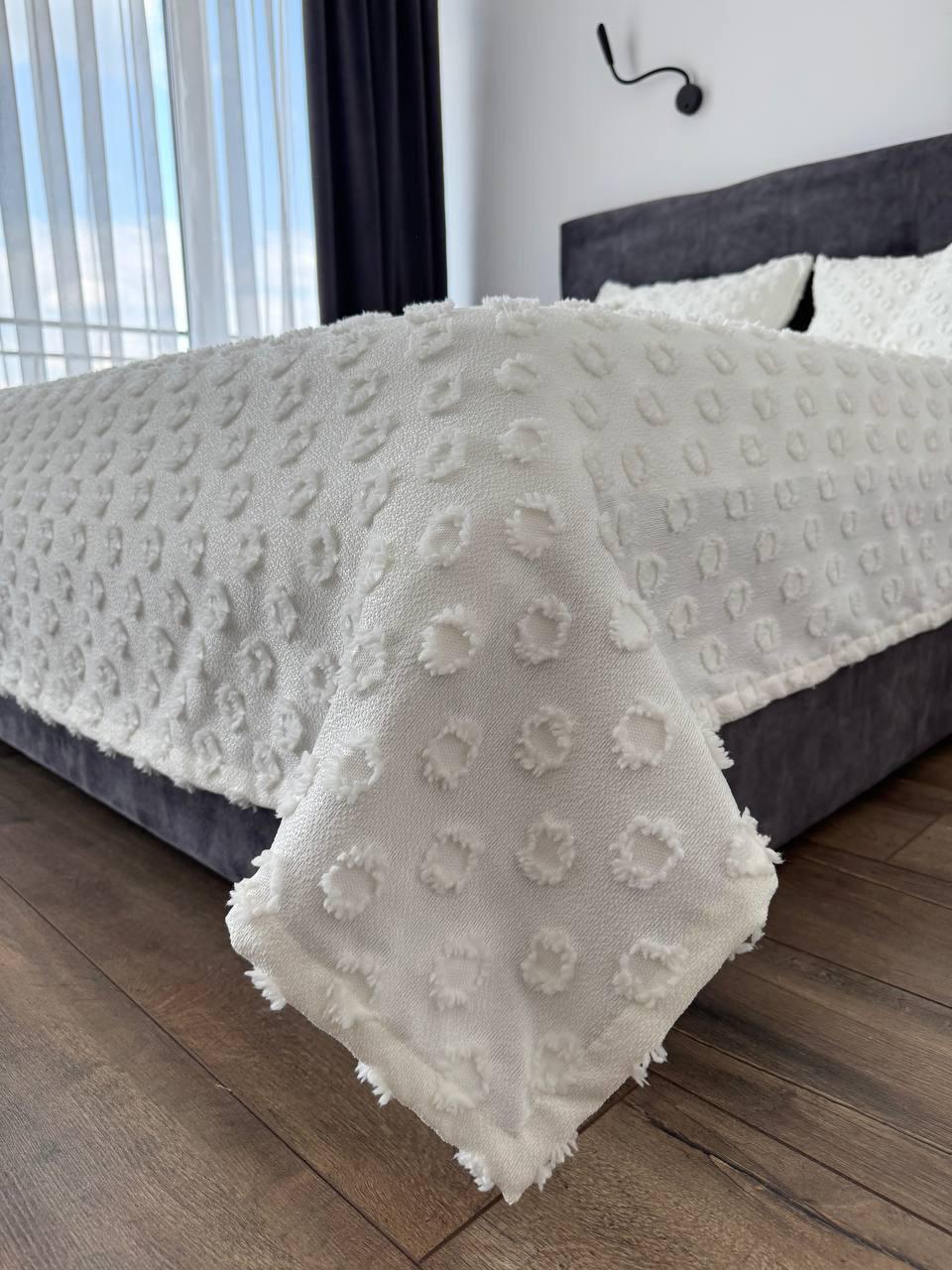 Покривало Інгрід 140x250 см Молочний (22899-2-140х250cm) - фото 2 Покривало Інгрід 140x250 см Молочний (22899-2-140х250cm) - фото 2