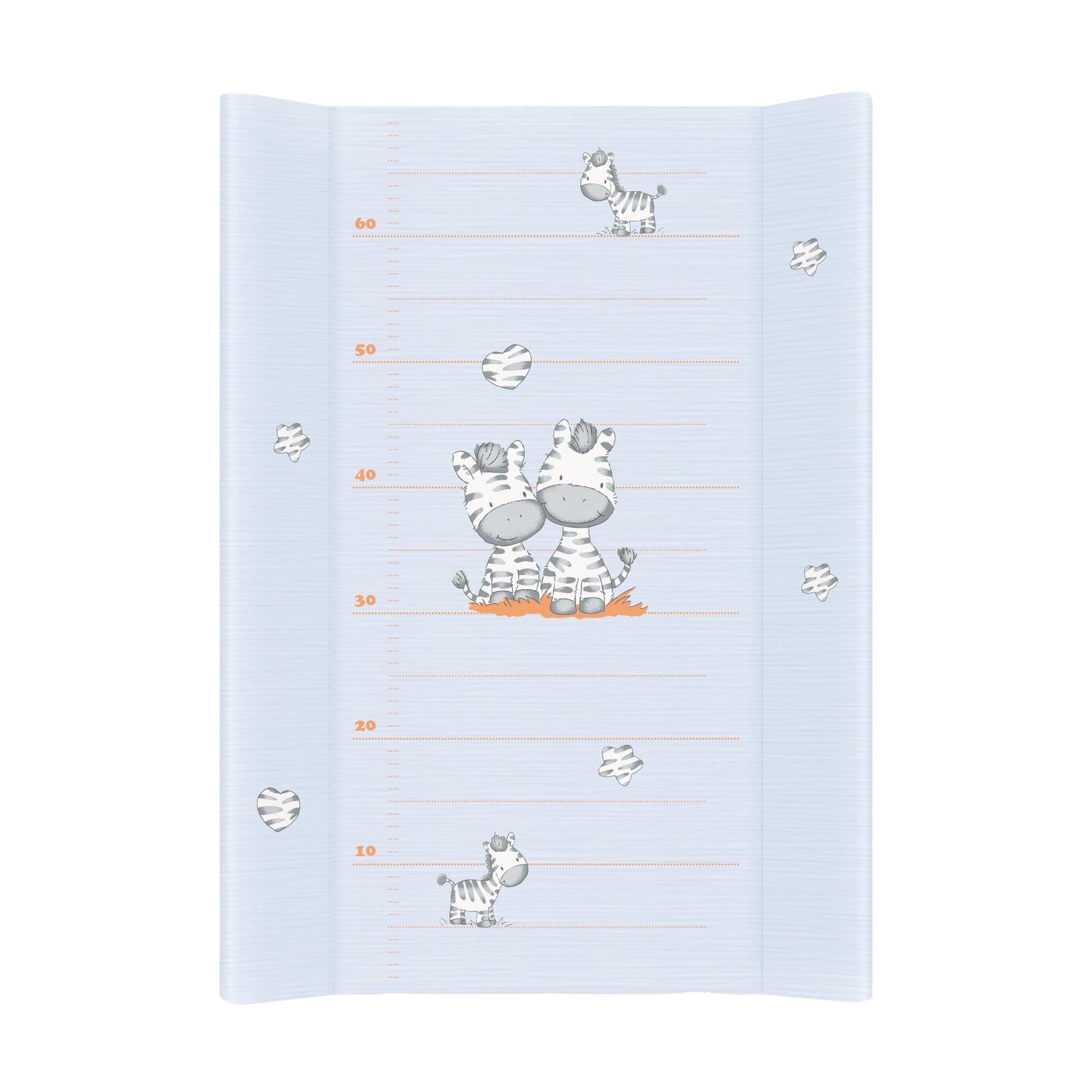 Пеленальная доска Ceba Baby 70x50x3 см на кровать 120x60 см Zebra Blue (W-203-002-160)