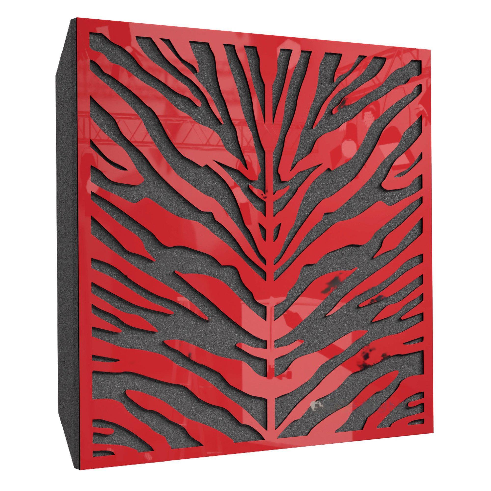Акустична панель Ecosound Zebra Plastic 50х50 см 73 мм Червоний (1182)