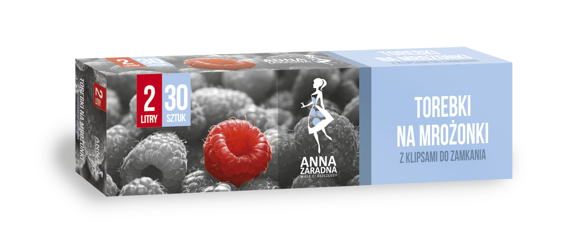 Пакеты Anna Zaradna для замораживания с клипсами 2 л 30 шт..