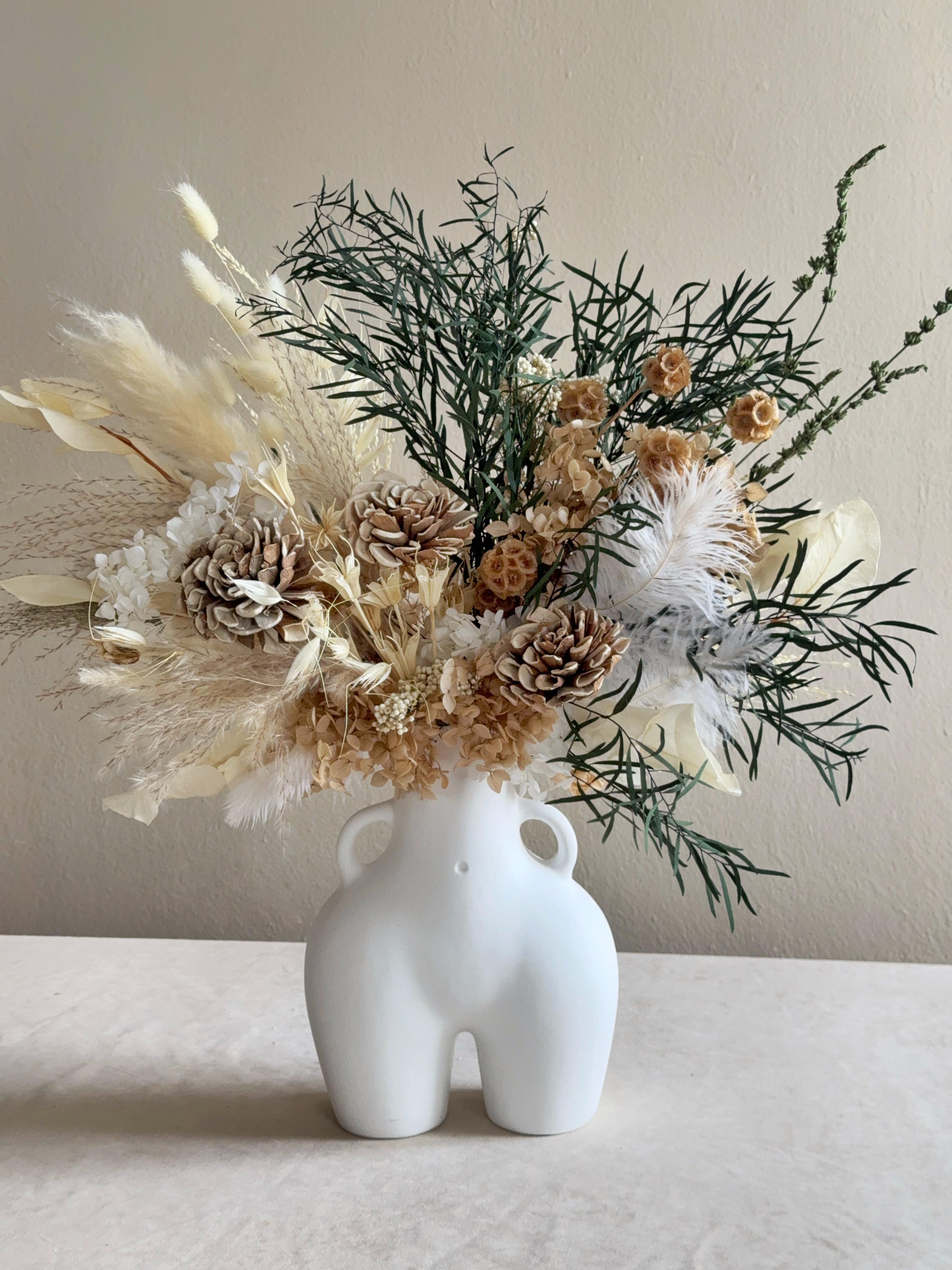 Ваза лола с букетом нежность рассвета 50х32 см Белый Ваза лола с букетом нежность рассвета 50х32 см Белый