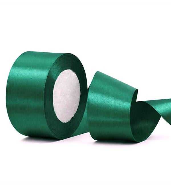 Лента атласная 5 см 23 м Изумрудный (10739)