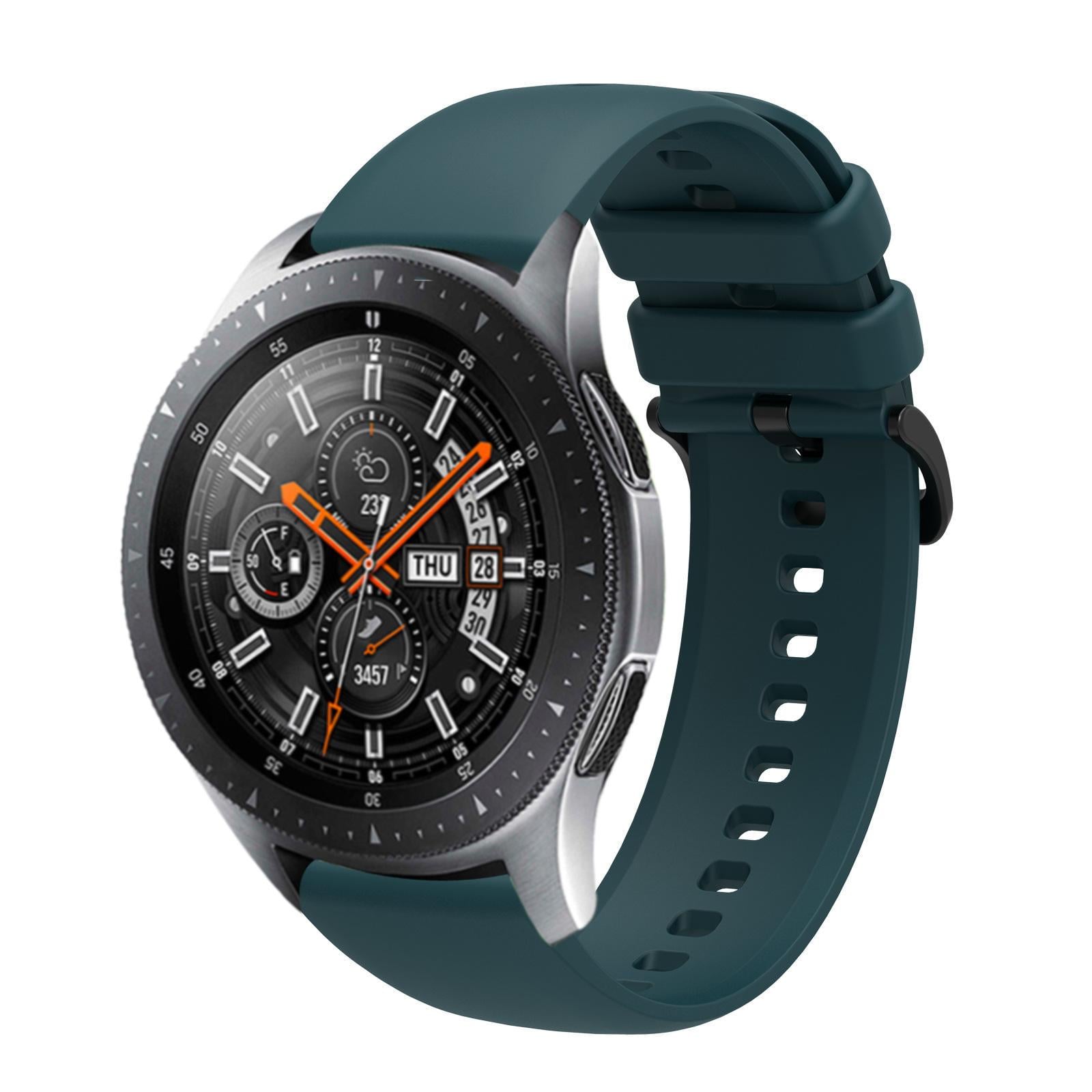 Ремешок для смарт-часов для Amazfit GTR 2 Pace Stratos/Huawei Watch GT 2/Samsung Gear S3 силиконовый 22 мм Темно-зеленый (2674P)