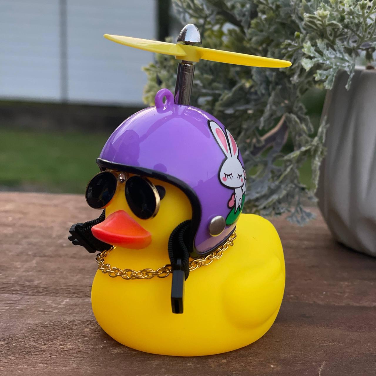 Утка резиновая на торпеду в очках со шлемом (DC037)