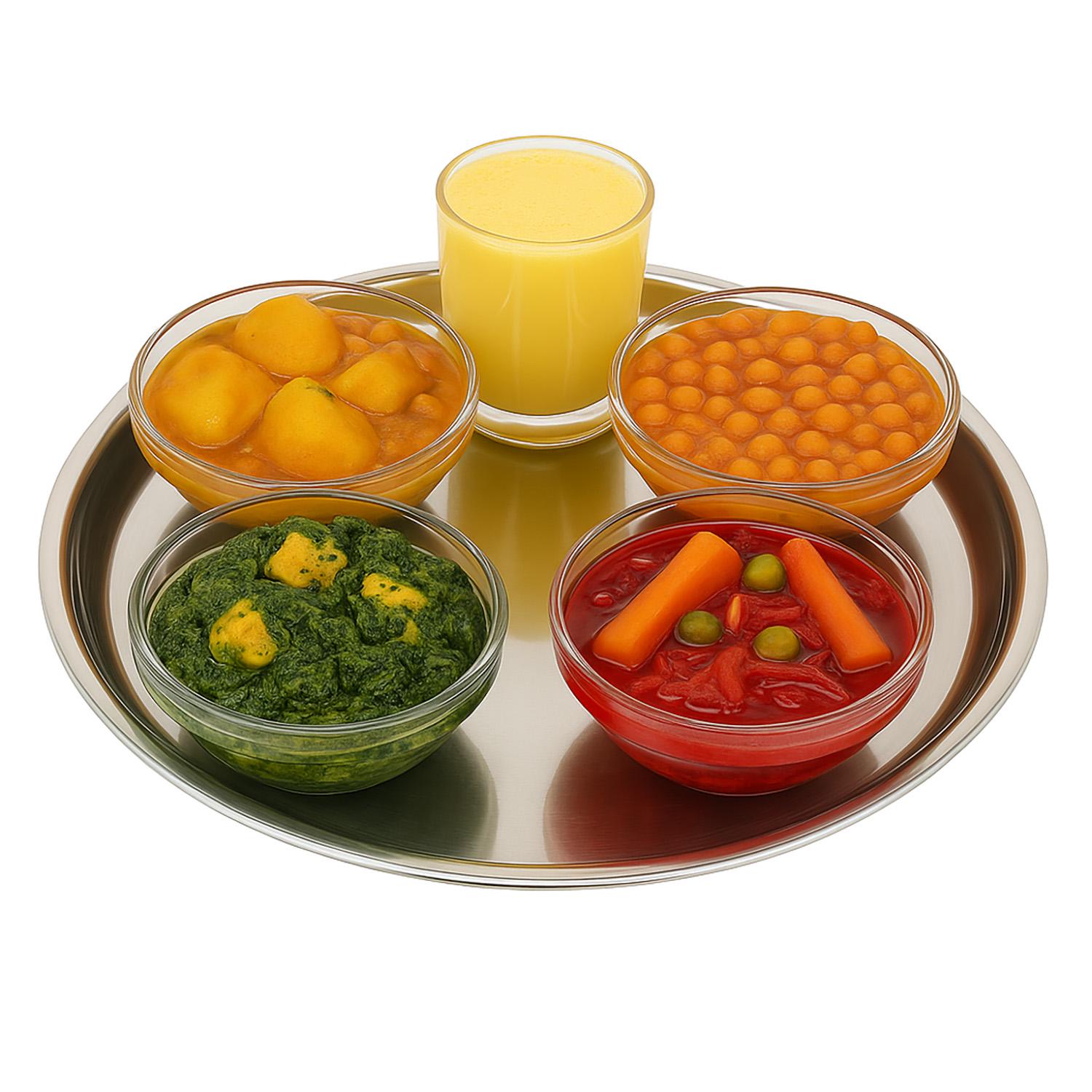 Поднос из нержавеющей стали Interos d 40 см - фото 3