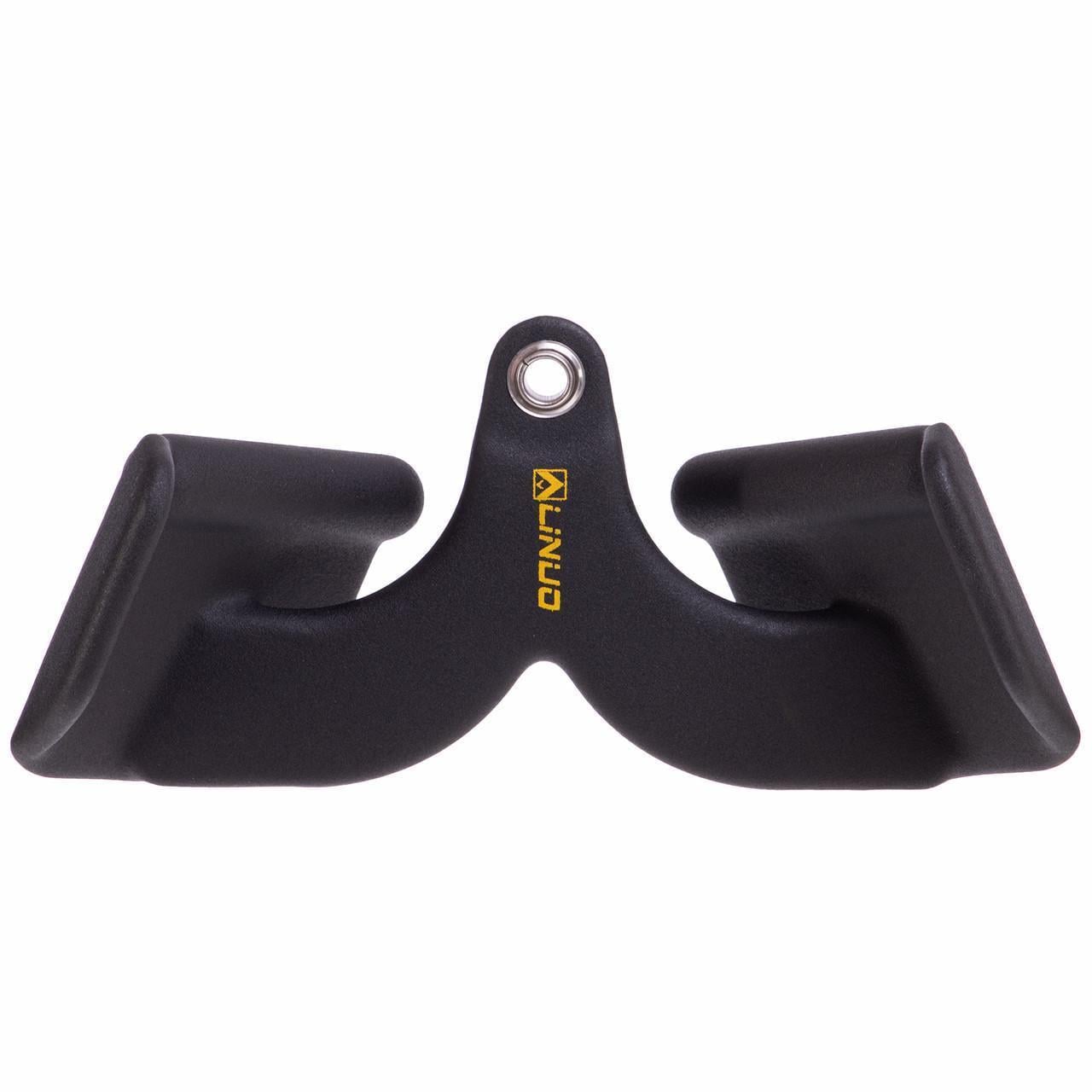 Рукоятка для тяги з вузьким хватом V-Bar нековзне покриття LINUO FITNESS SC-3704-24 31 см Чорний (2532854013)