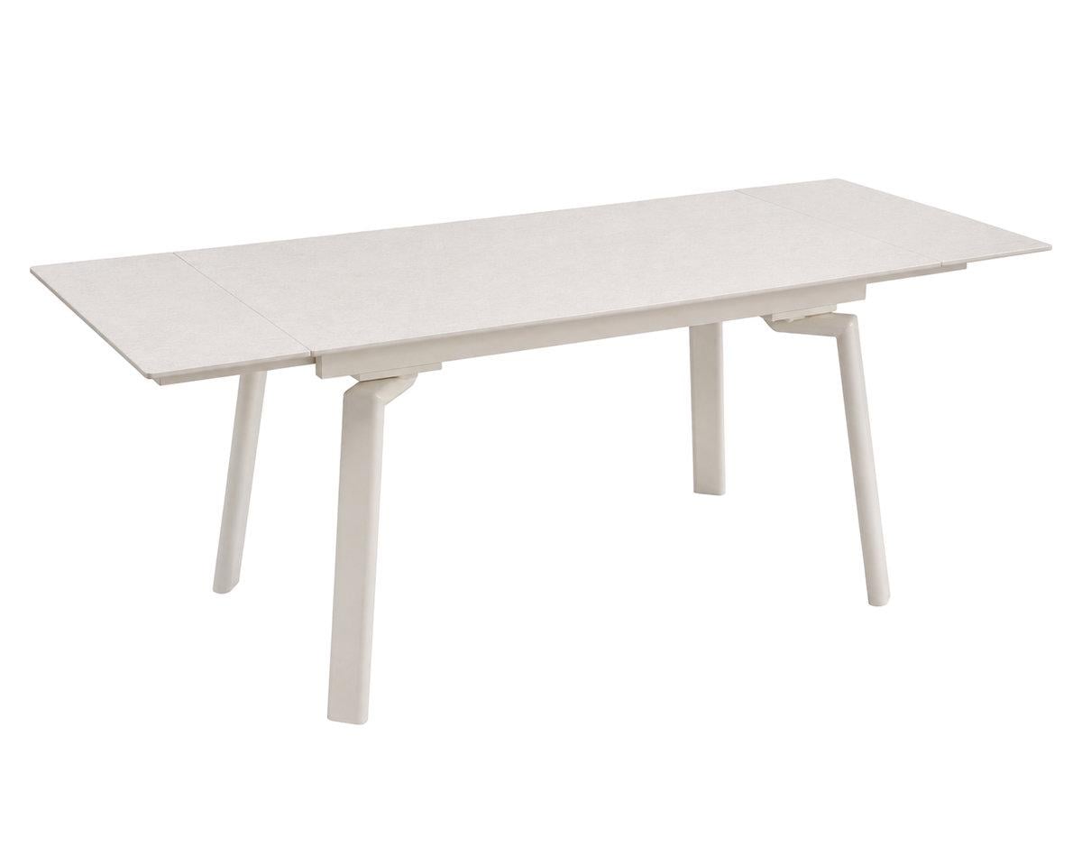 Стол обеденный раскладной Intarsio BELFORD CERAMIC 140/200х80 см Белый/Кашемир