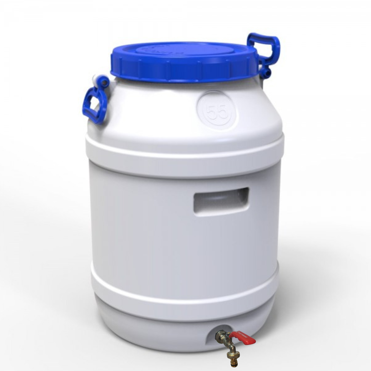 Бідон харчовий Євро Пласт з латунним краном 55 л (172774)