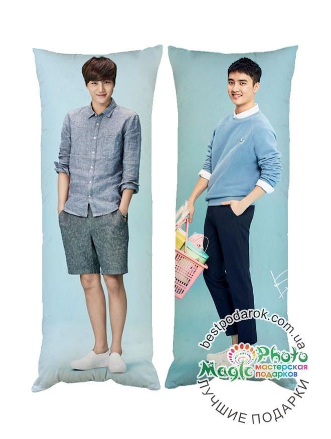 Подушка дакимакура1K-pop Kai D.O. EXO декоративная ростовая двусторонняя для обнимания 40x100 см (438750010)