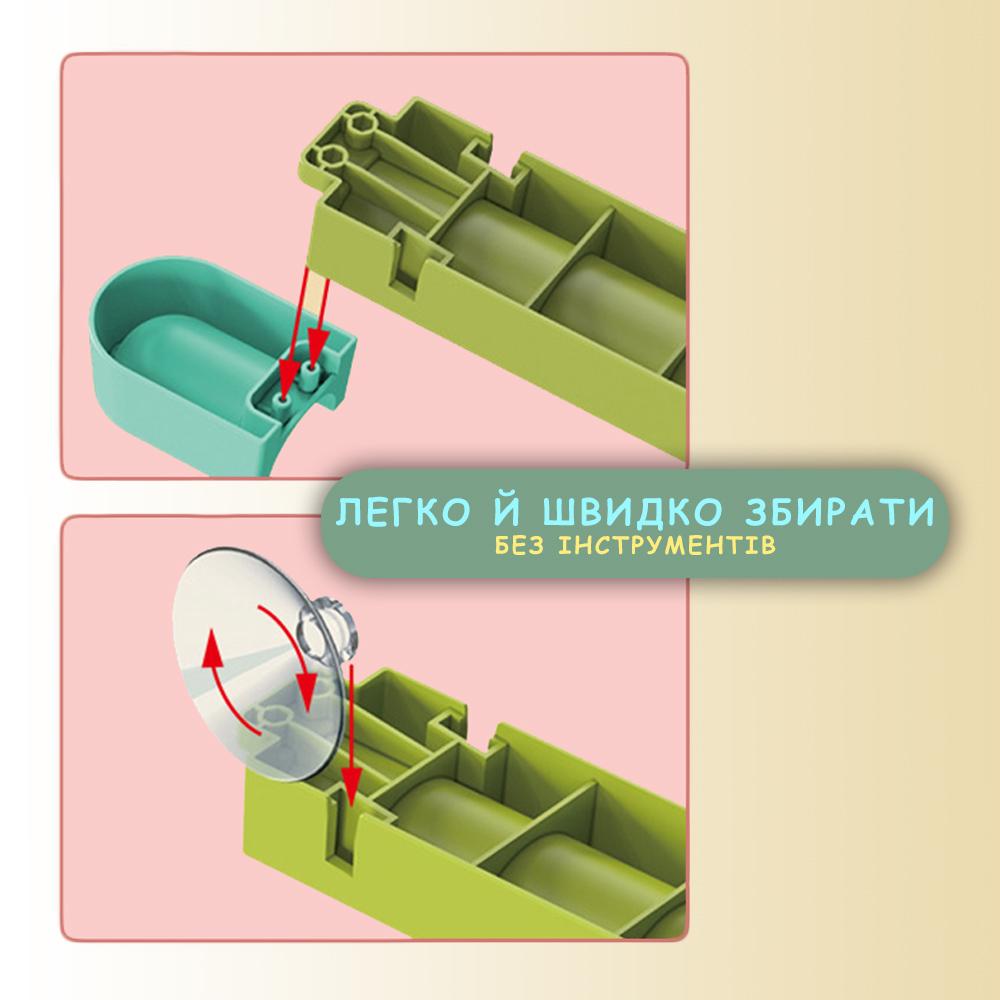 Гірка іграшкова для купання дітей у ванній механічна настінна на присосках (21626516) - фото 4