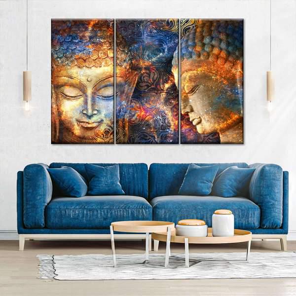 Модульная картина KIL Art Созидание богов из трех частей 128x81 см (M3_L_35)