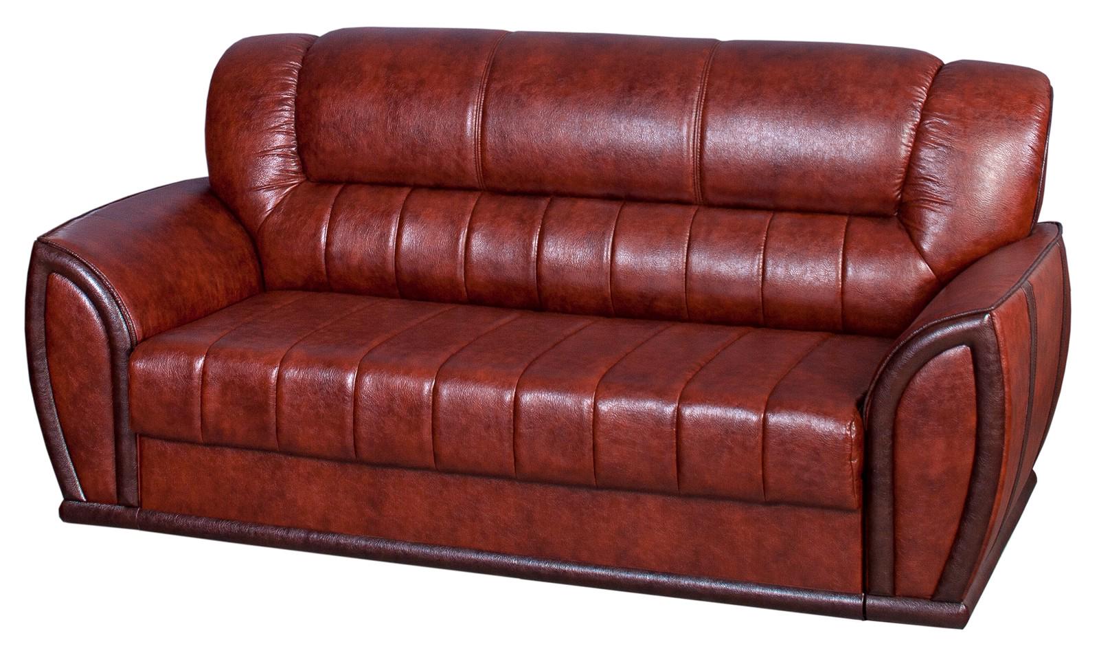 Диван раскладной с подлокотниками Modern Хьюстон ортопедический трехместный Коричневый