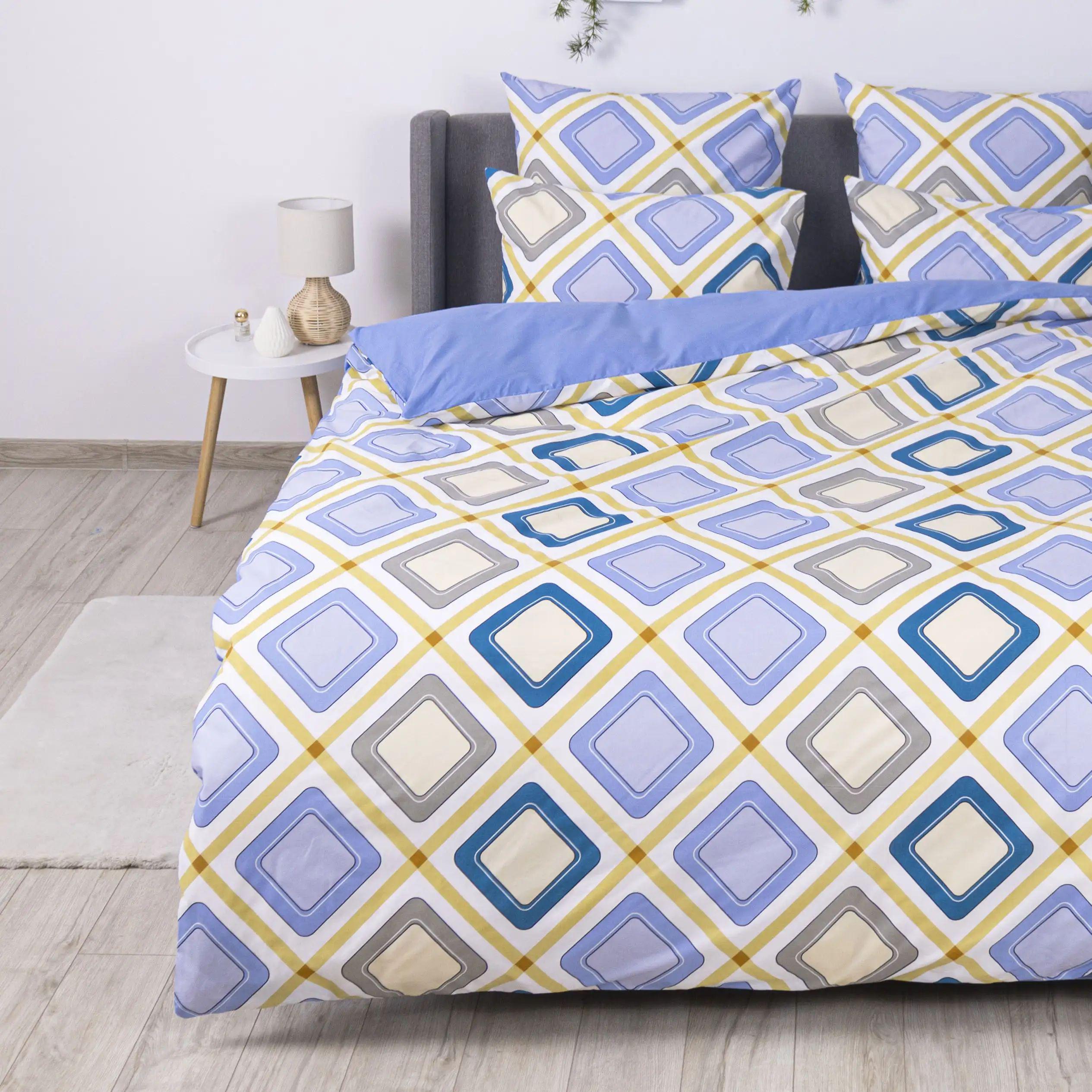 Комплект постельного белья гипоаллергенный ТЕП Голубая дюна 115 г/кв. м евро с наволочками 70x70 см Голубой (13010200215)