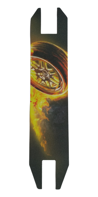 Наждак для трюкового самоката District гриптейп шкурка огненное колесо Желтый