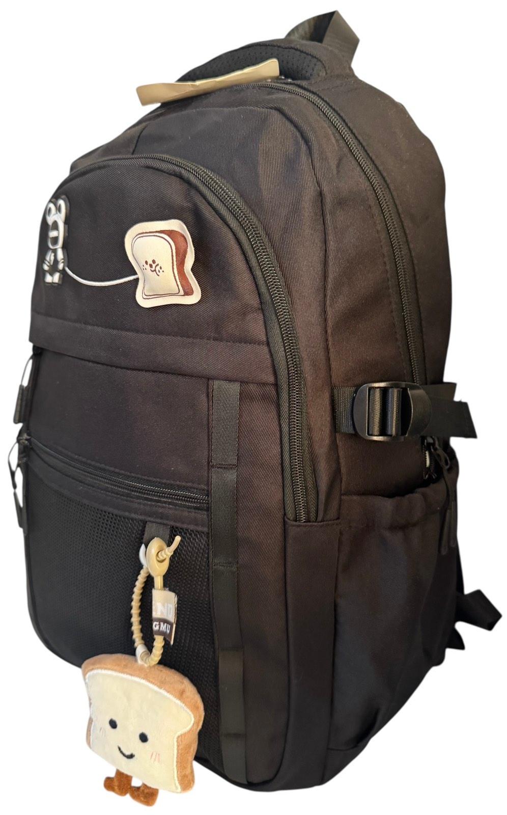 Рюкзак шкільний з трьома відділеннями Чорний (6150)