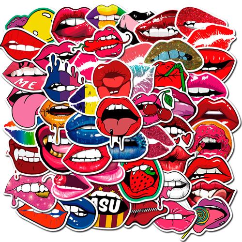 Набор наклеек Губы Lips 50 шт. (3169)