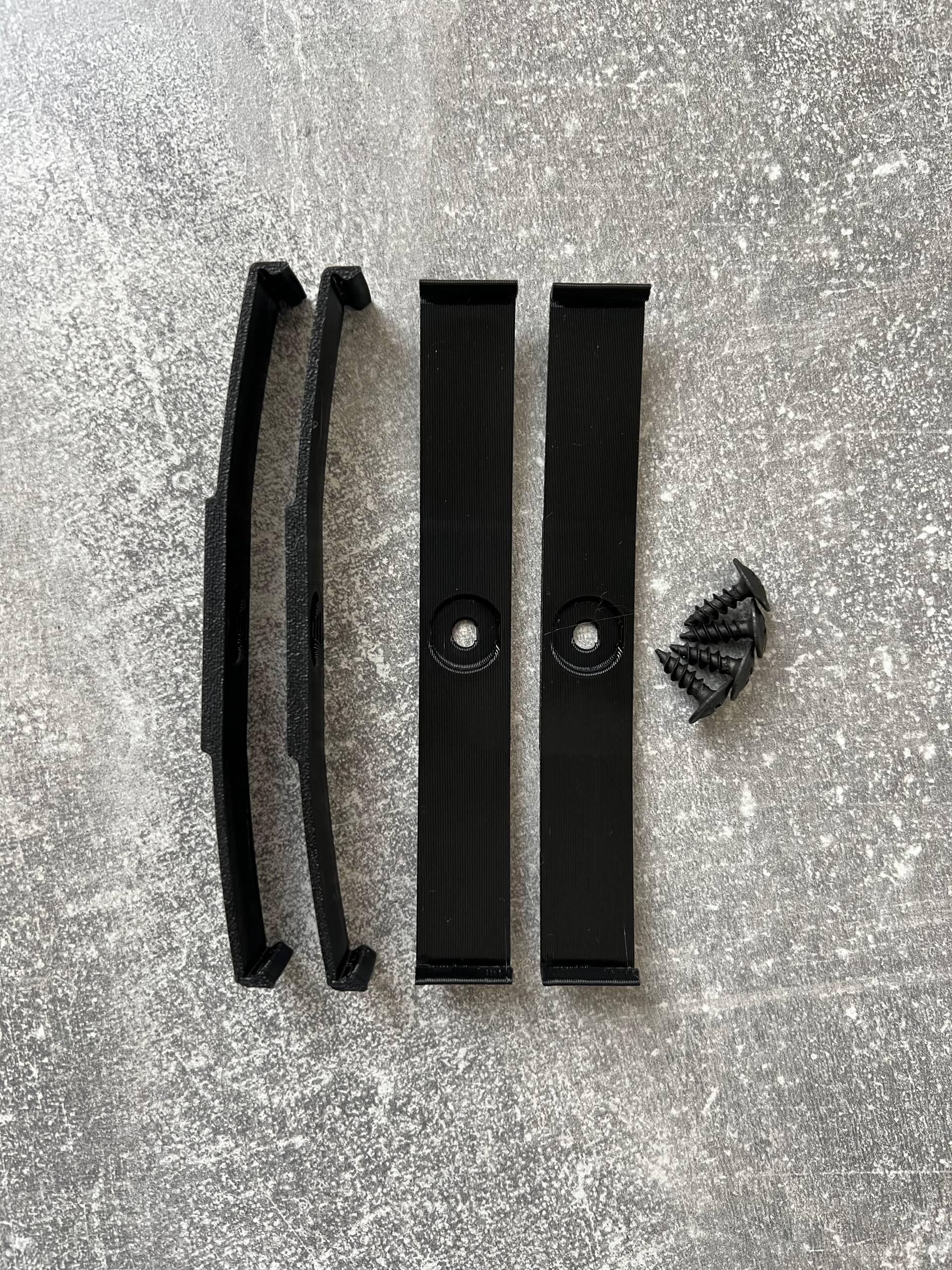 Крепления безрамочные Bezramkavto для 2-х номерных знаков Черный