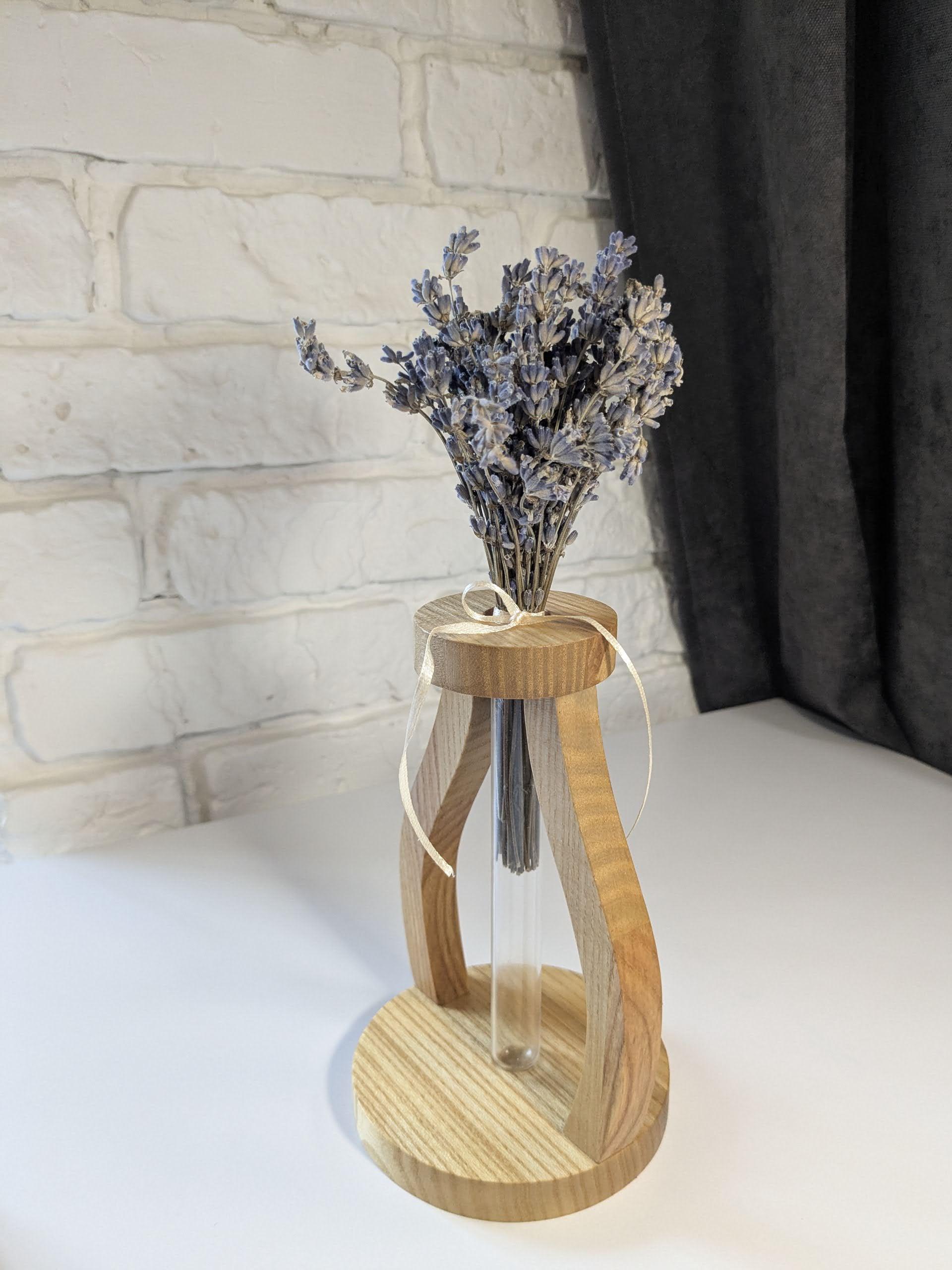 Ваза декоративна дерев'яна з колбою (VS-001)