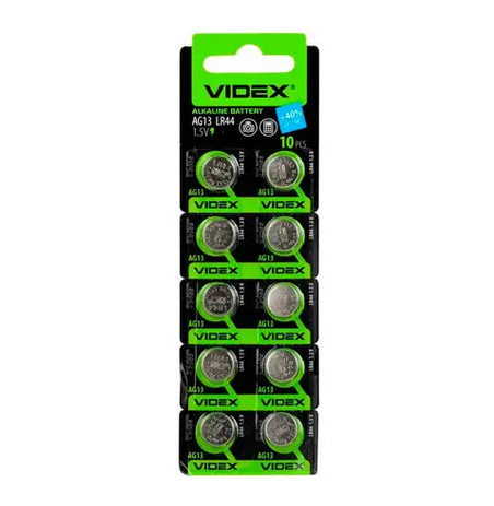 Батарейка таблетка Videx AG13 A76 LR44 лужна 10 шт. (287252)